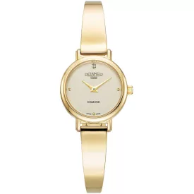Roamer Elegance Diamond Round női karóra 548845 48 15 50, arany számlappal, arany nemesacél szíjjal