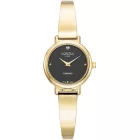 Roamer Elegance Diamond Round női karóra 548845 48 55 50, fekete számlappal, arany nemesacél szíjjal