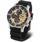 Vostok Europe Expedition Sahara Limited Edition férfi karóra 6S10-598A753, sárga számlappal, fekete szilikon szíjjal
