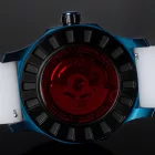 Vostok Europe Object X Limited Edition férfi karóra NH35-599E776, kék számlappal, fehér szilikon szíjjal