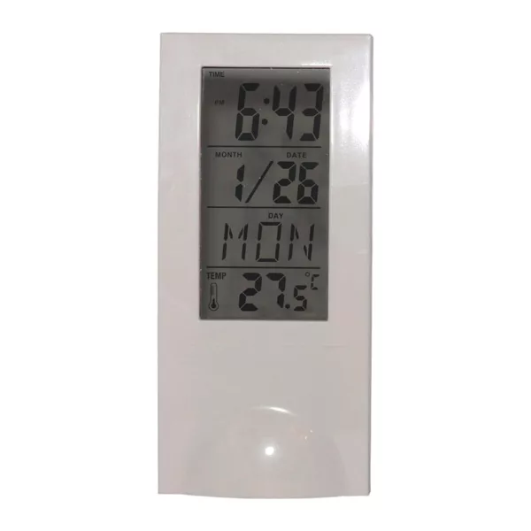 Fehér digitális ébresztőóra 6829-4