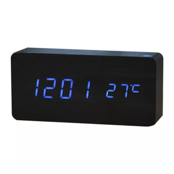 Szürke LED-es asztali ébresztőóra 6837-1