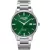 Roamer R Line Classic férfi karóra 718833 41 75 20, zöld számlappal, ezüst nemesacél szíjjal