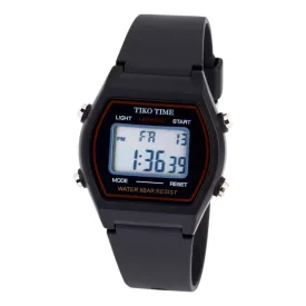 Tiko Time fekete és piros férfi digitális karóra 7465-6