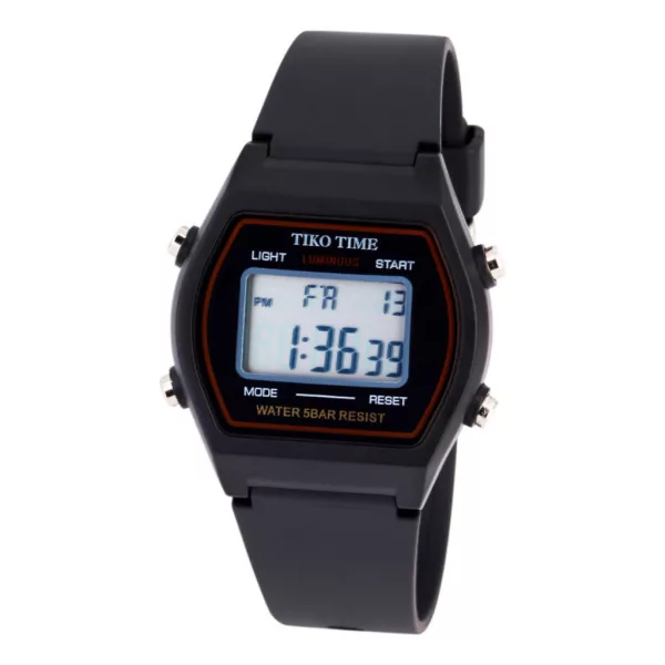 Tiko Time fekete és piros férfi digitális karóra 7465-6