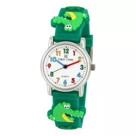 Tiko Time gyerek karóra zöld 3D figurás szíjjal 7466-2