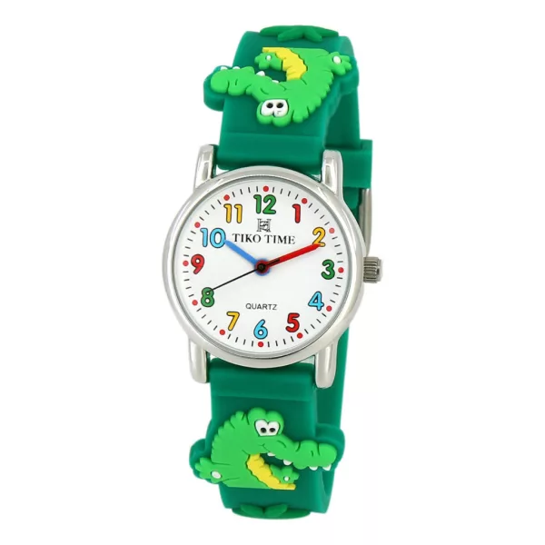 Tiko Time gyerek karóra zöld 3D figurás szíjjal 7466-2