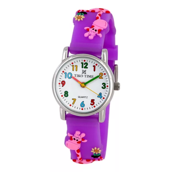 Tiko Time gyerek karóra lila 3D figurás szíjjal 7468-2