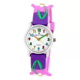 Tiko Time gyerek karóra lila 3D figurás szíjjal 7469-1