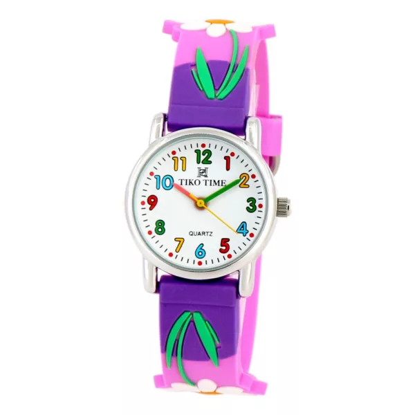 Tiko Time gyerek karóra lila 3D figurás szíjjal 7469-1