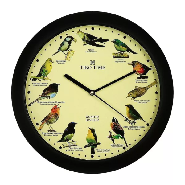 Tiko Time fekete falióra 7646-2