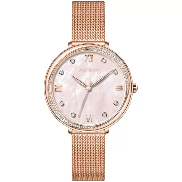 Astron női karóra 8065-0, rose gold számlappal, rose gold nemesacél szíjjal