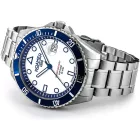 Roamer Pro Diver 200 férfi karóra 969845 41 15 20, fehér számlappal, ezüst nemesacél szíjjal