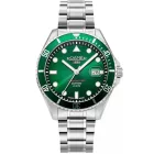Roamer Pro Scuba 200 férfi karóra 969845 41 75 20, zöld számlappal, ezüst nemesacél szíjjal