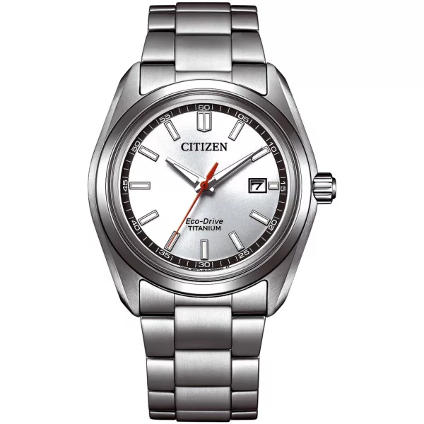 Citizen Super Titanium férfi karóra AW1900-50A, ezüst számlappal, ezüst titán szíjjal