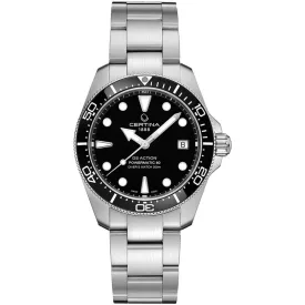 Certina DS Action Diver férfi karóra C048.807.11.051.00, fekete számlappal, ezüst nemesacél szíjjal