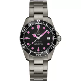 Certina DS Action Diver férfi karóra C048.807.44.051.01, fekete számlappal, szürke titán szíjjal