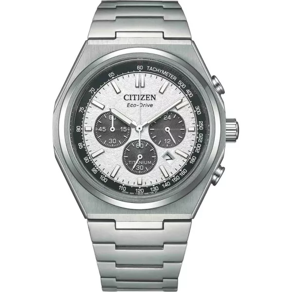 Citizen Titanium férfi karóra CA4610-85A, ezüst számlappal, ezüst titán szíjjal