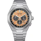 Citizen Titanium férfi karóra CA4610-85Z, sárga számlappal, ezüst titán szíjjal