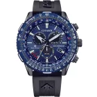 Citizen Promaster Sky férfi karóra CB5006-02L, kék számlappal, fekete szilikon szíjjal