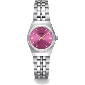 Cluse Retro 70s Mini női karóra CW16303, rózsaszín számlappal, ezüst nemesacél szíjjal
