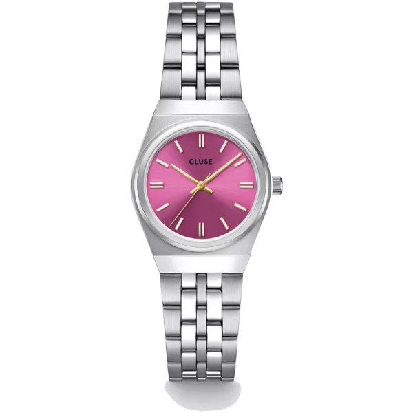 Cluse Retro 70s Mini női karóra CW16303, rózsaszín számlappal, ezüst nemesacél szíjjal