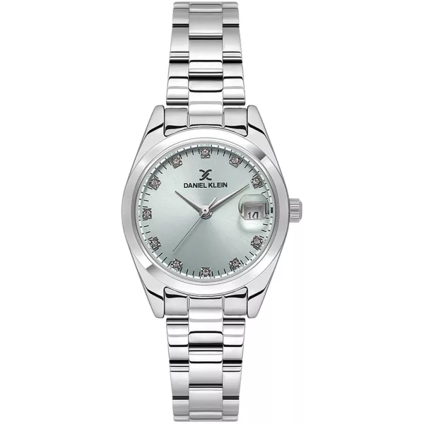 Daniel Klein Premium női karóra DK.1.13758-2, zöld számlappal, ezüst nemesacél szíjjal