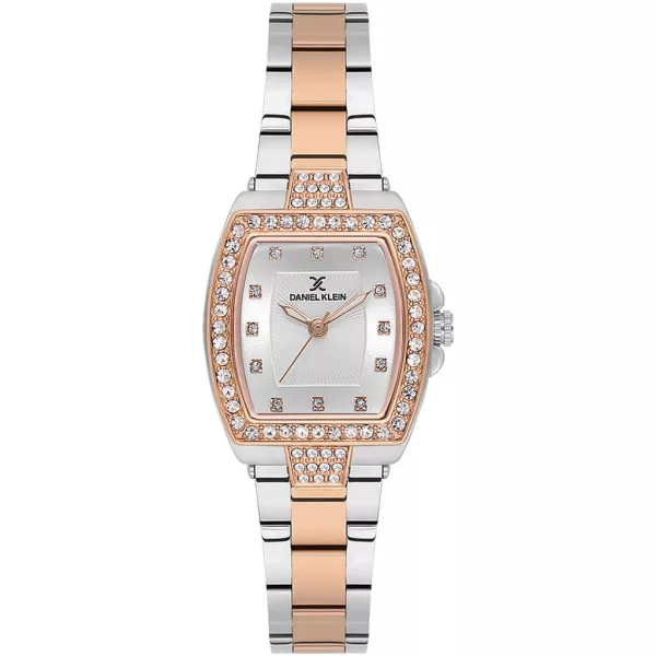 Daniel Klein Premium női karóra DK.1.13784-5, szürke számlappal, ezüst és rose gold nemesacél szíjjal