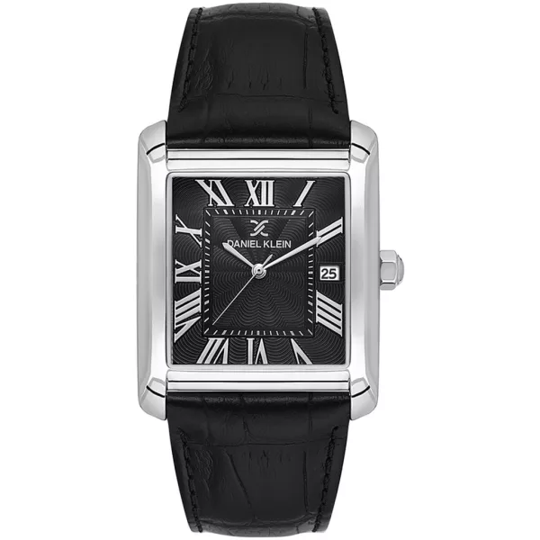Daniel Klein Premium férfi karóra DK.1.13909-1, fekete számlappal, fekete bőr szíjjal