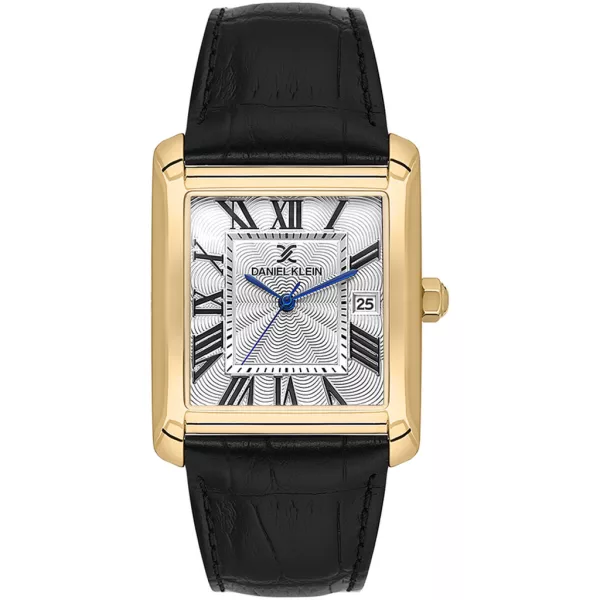 Daniel Klein Premium férfi karóra DK.1.13909-4, fehér számlappal, fekete bőr szíjjal