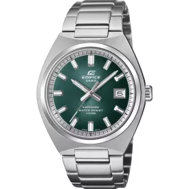 Casio Edifice férfi karóra EFB-109D-3AVEF, zöld számlappal, ezüst nemesacél szíjjal
