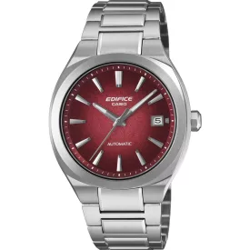 Casio Edifice Automatic férfi karóra EFK-200D-4AER, bordó számlappal, ezüst nemesacél szíjjal