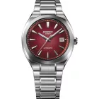 Casio Edifice Automatic férfi karóra EFK-200D-4AER, bordó számlappal, ezüst nemesacél szíjjal