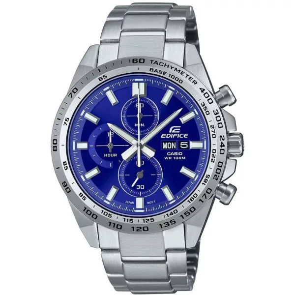Casio Edifice férfi karóra EFR-574D-2AVUEF, kék számlappal, ezüst nemesacél szíjjal