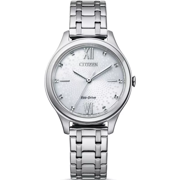 Citizen Elegance Lady női karóra EM0500-73A, ezüst számlappal, ezüst nemesacél szíjjal