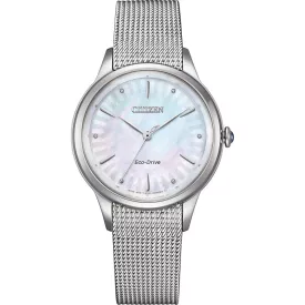 Citizen Elegance Lady női karóra EM1150-86D, ezüst nemesacél szíjjal