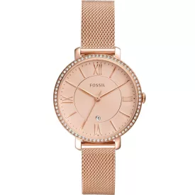 Fossil Jacqueline női karóra ES4628, rose gold számlappal, rose gold nemesacél szíjjal