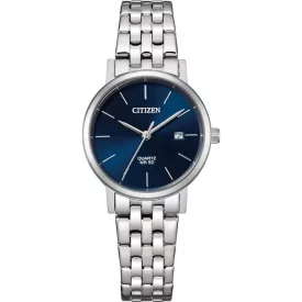 Citizen Elegance Lady női karóra EU6090-54L, kék számlappal, ezüst nemesacél szíjjal