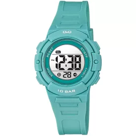 Q&Q női karóra G32A-003VY, digitális (LCD) számlappal, kék műanyag szíjjal