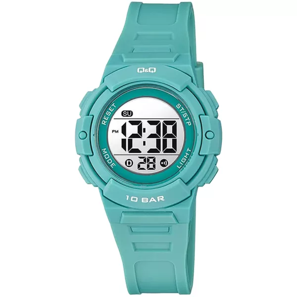 Q&Q női karóra G32A-003VY, digitális (LCD) számlappal, kék műanyag szíjjal