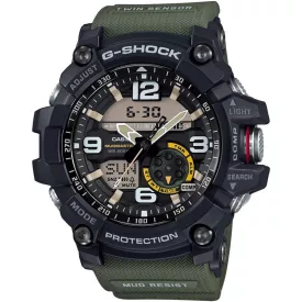 Casio G-Shock Mudmaster férfi karóra GG-1000-1A3ER, fekete számlappal, zöld műanyag szíjjal