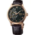Seiko Presage Japanese Garden férfi karóra HCB007J1, zöld számlappal, barna bőr szíjjal