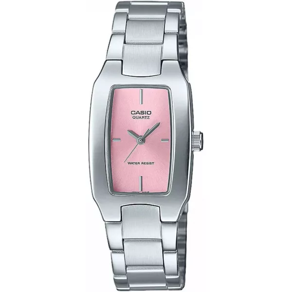 Casio Collection női karóra LTP-1165PA-4CEF, rózsaszín számlappal, ezüst nemesacél szíjjal