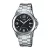 Casio Collection női karóra LTP-1259PD-1AEF, fekete számlappal, ezüst fémötvözet szíjjal