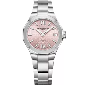 Baume & Mercier Riviera női karóra M0A10675, rózsaszín számlappal, ezüst nemesacél szíjjal