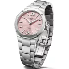 Baume & Mercier Riviera női karóra M0A10675, rózsaszín számlappal, ezüst nemesacél szíjjal