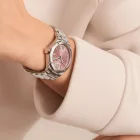 Baume & Mercier Riviera női karóra M0A10675, rózsaszín számlappal, ezüst nemesacél szíjjal