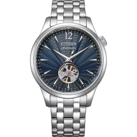 Citizen Automatic férfi karóra NH9131-73L, kék számlappal, ezüst nemesacél szíjjal
