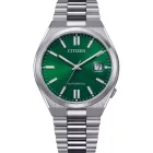 Citizen Automatic férfi karóra NJ0150-81X, zöld számlappal, ezüst nemesacél szíjjal