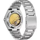 Citizen Automatic férfi karóra NJ0180-80L, kék számlappal, ezüst titán szíjjal